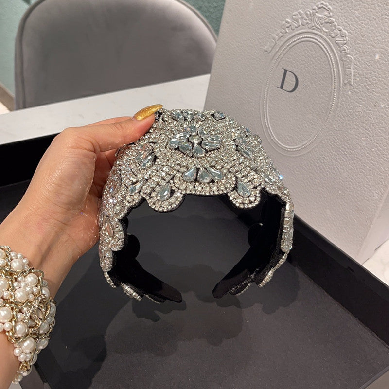 Wide Brim Rhinestone Hair Band Anti-Skid Headwear