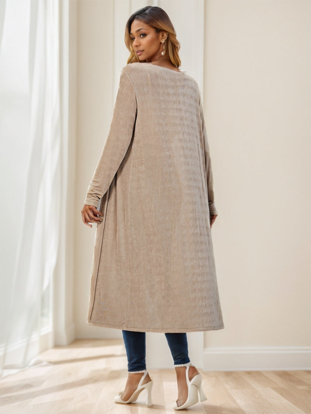 Longline Knitted Cardigan Jacket