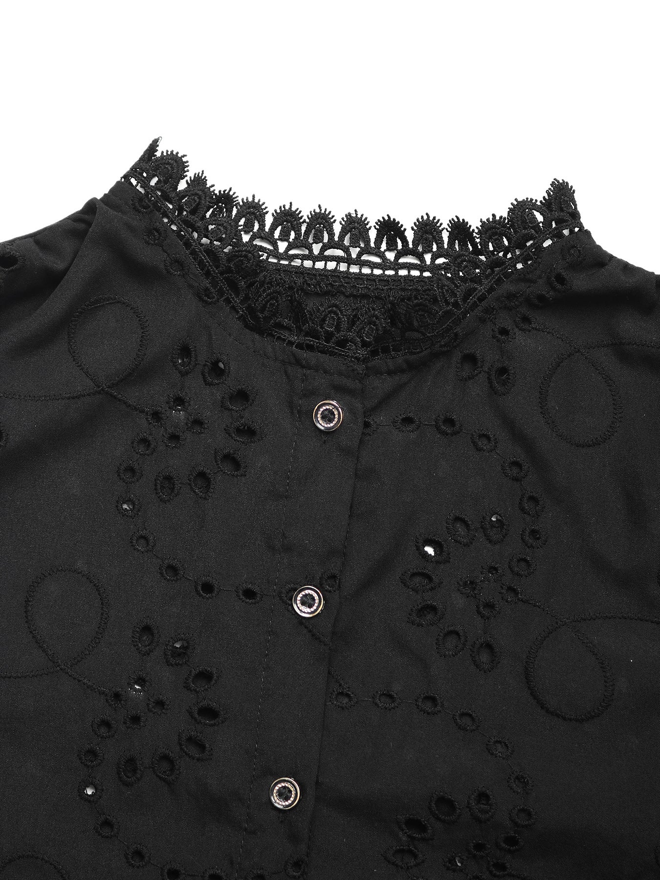 Solid Color Elegant Lace Stitching Blouse