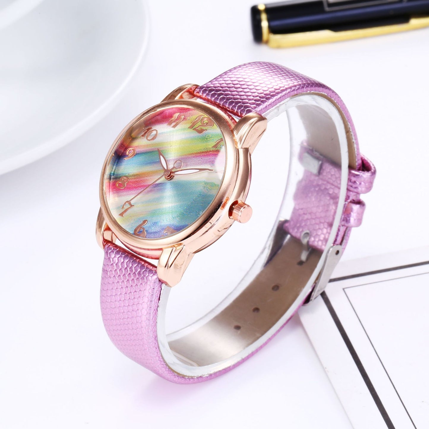 Rainbow Face Watch Colorful Dial