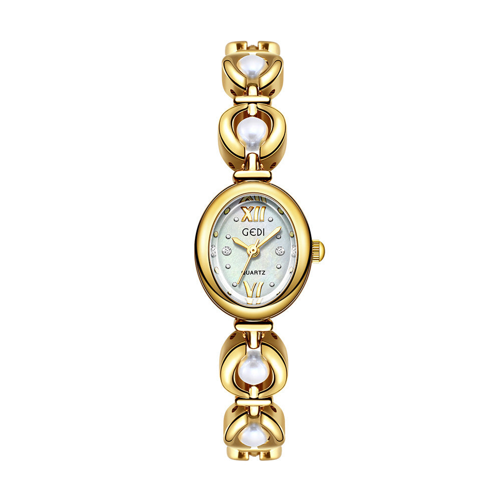 Emerald Bracelet Watch High-Grade Luxury Shell Pearl Timepiece
