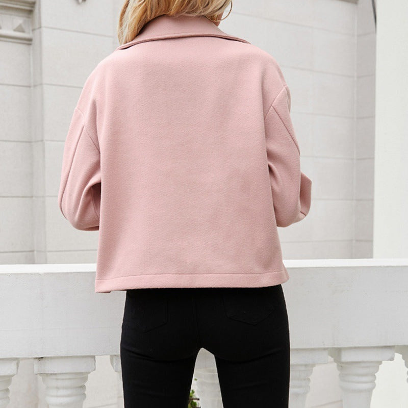 Single-Breasted Lapel Shirt Jacket