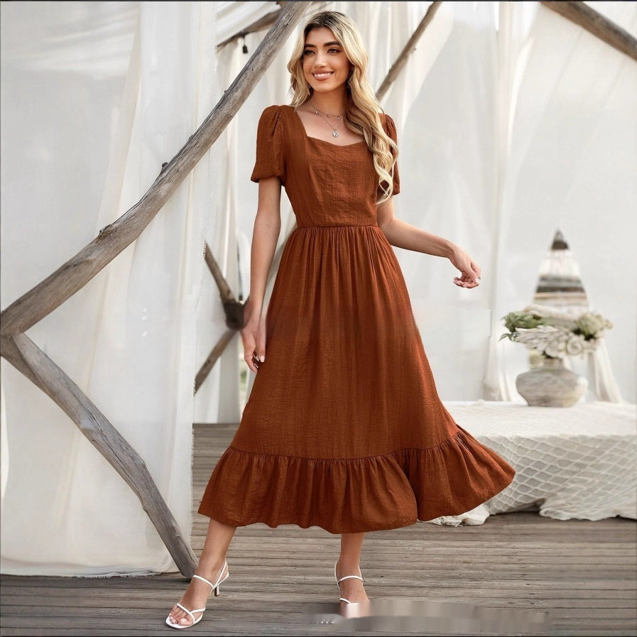 Patchwork Dress – Round Neck