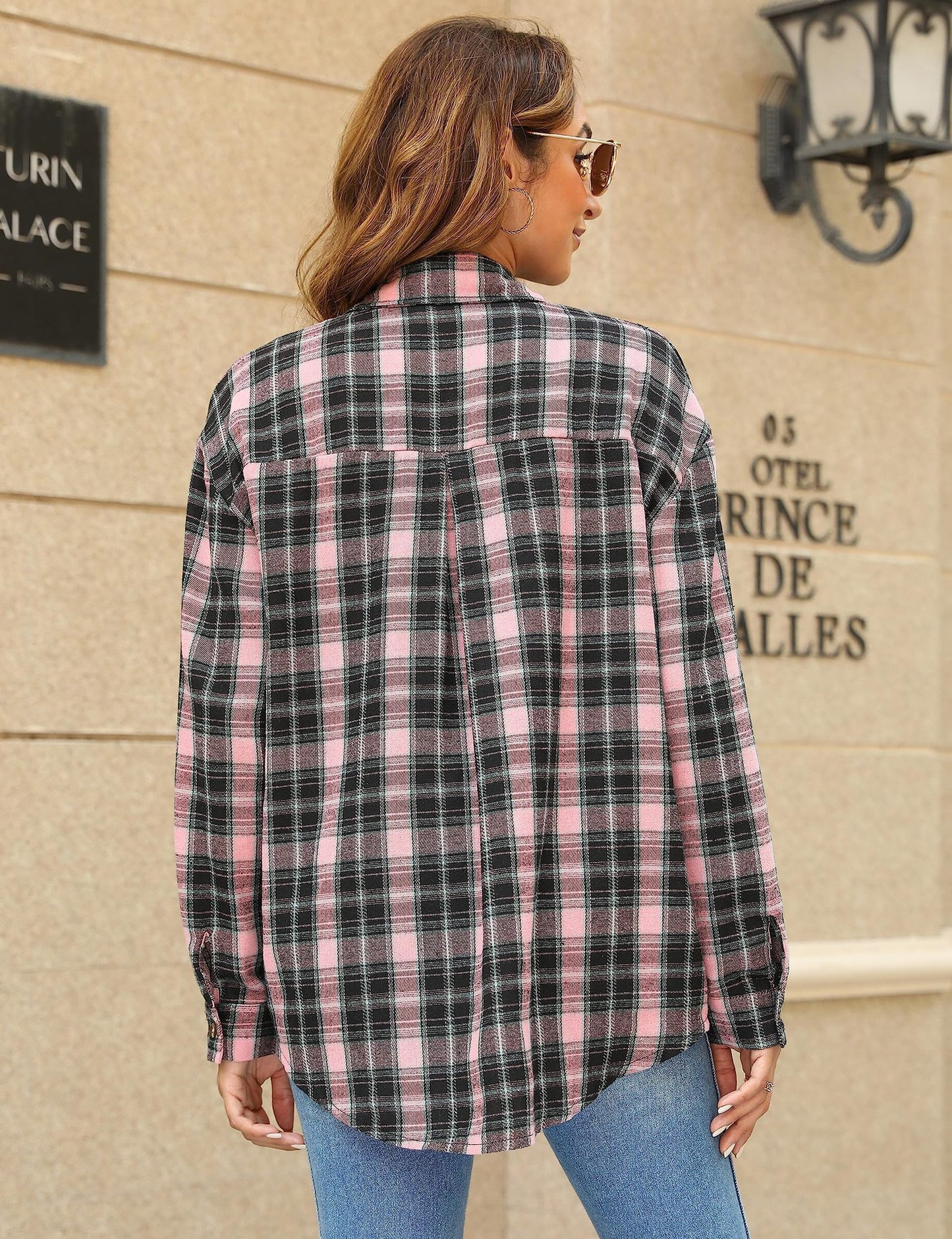 Plaid Long Sleeve Pocket Button Shirt