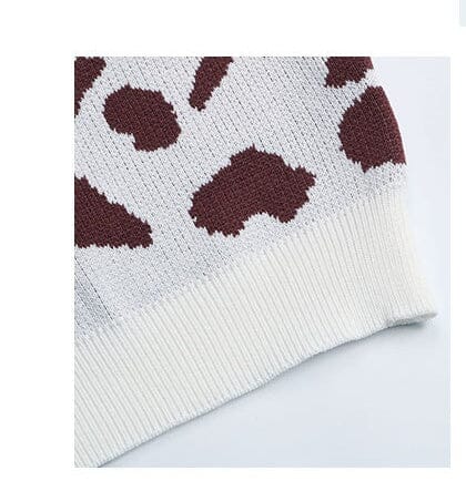 New Leopard Print V-neck Knit Sweater Coat For Women Sweaters & loungewear VAYORK STARS