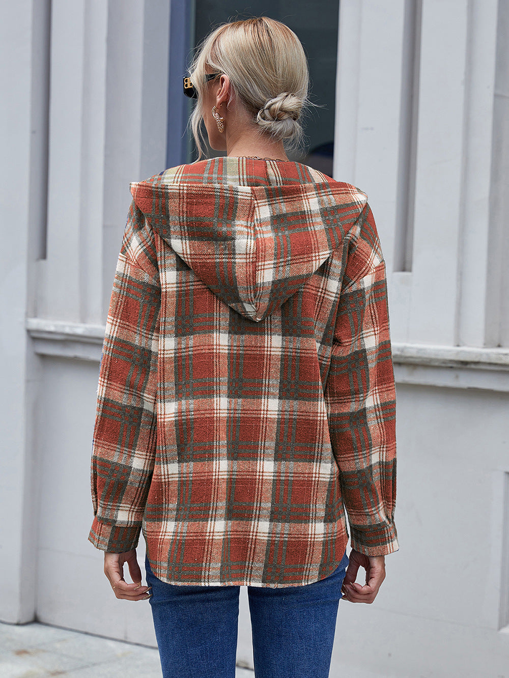 Loose Casual Hooded Jacket Long Sleeve