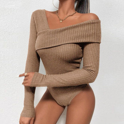 Off-Shoulder Bodysuit Jumpsuit Elegant One-Piece