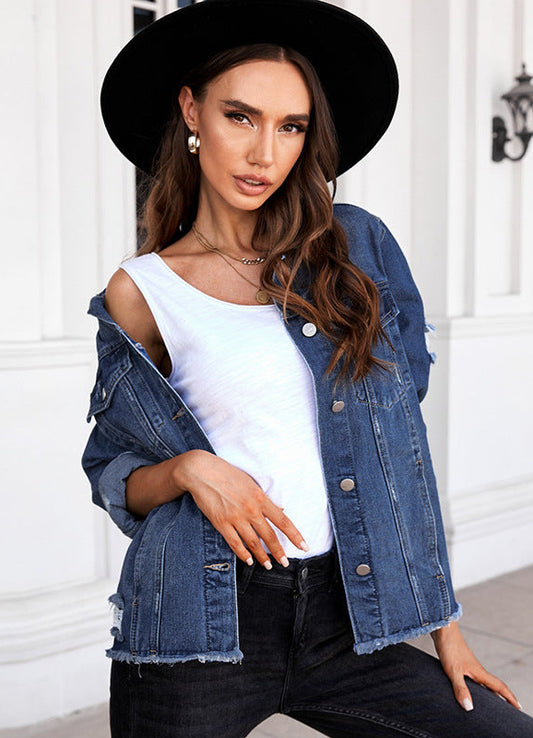 Washed Denim Jacket Classic Jean