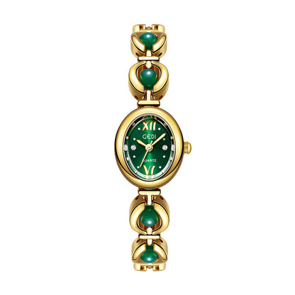 Emerald Bracelet Watch High-Grade Luxury Shell Pearl Timepiece