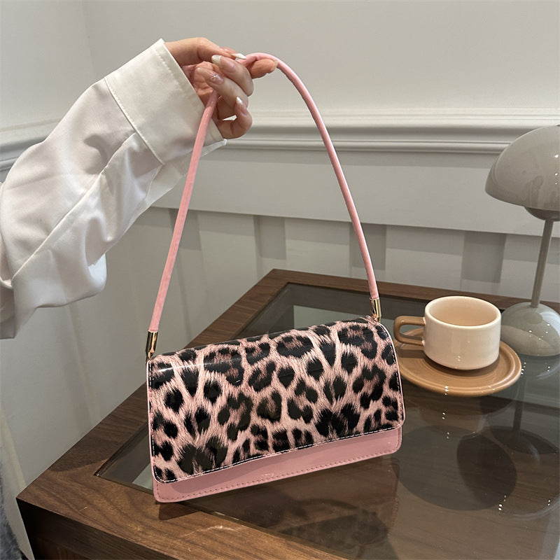 Leopard Print Shoulder Messenger Bag Trendy Special-Interest Tote