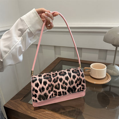 Leopard Print Shoulder Messenger Bag Trendy Special-Interest Tote