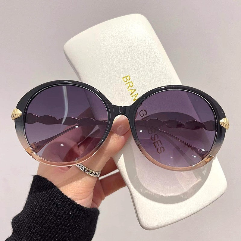 Concave Shape Retro Sunglasses UV Protection Shades