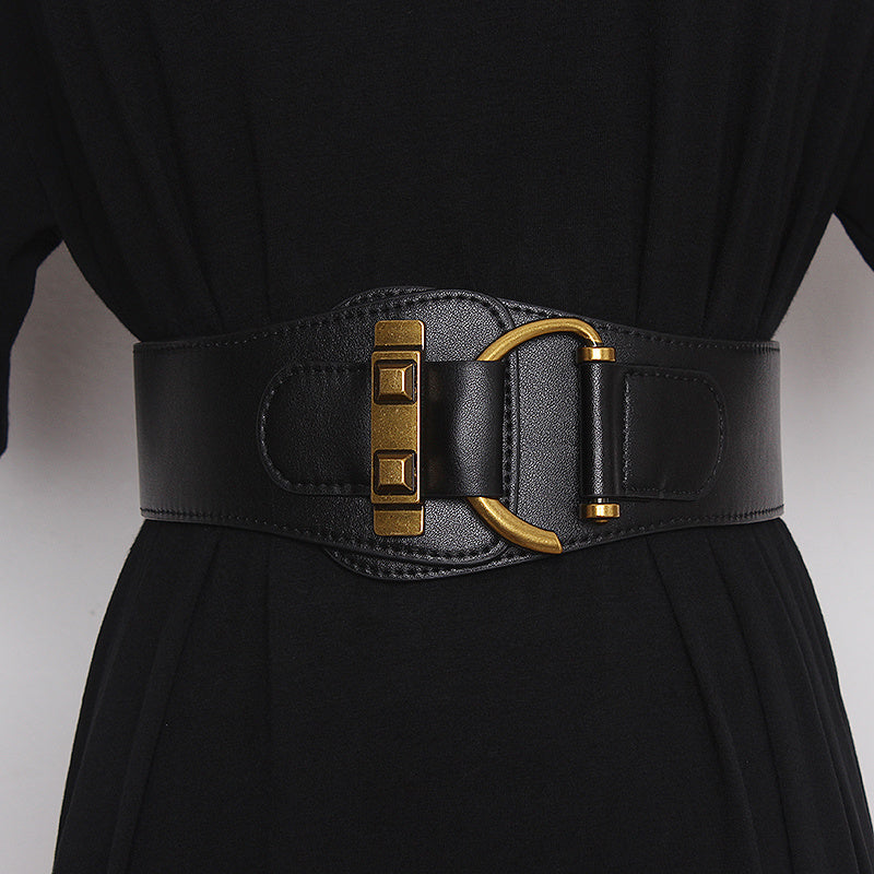 Elastic Leather Waist Belt