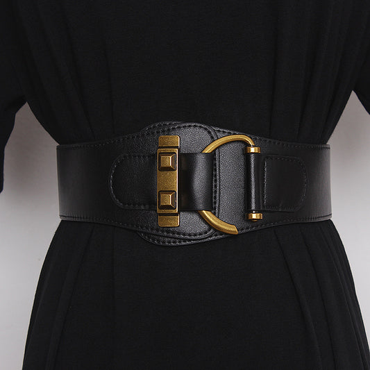 Elastic Leather Waist Belt
