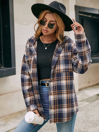 Loose Casual Hooded Jacket Long Sleeve