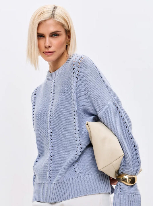 Loose Round Neck Sweater Casual Idle Style Knit