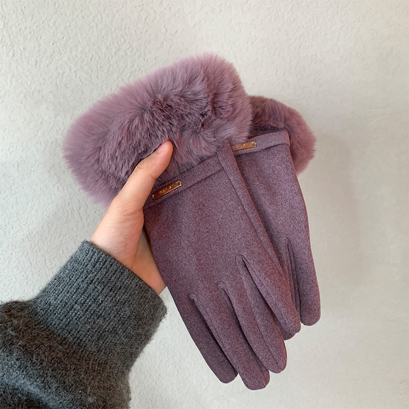 Touch Screen Fleece-Lined Winter Gloves