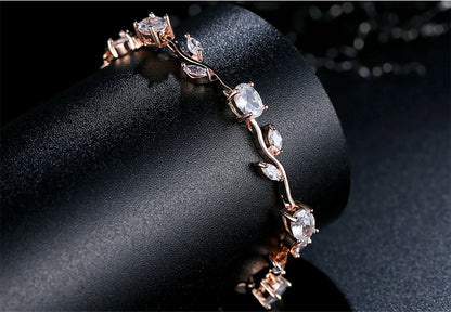 Plated Crystal Bracelet Elegant