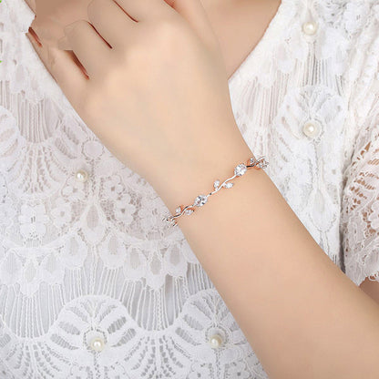 Plated Crystal Bracelet Elegant