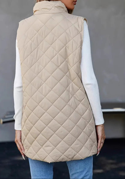 Stand Collar Sleeveless Vest Warm