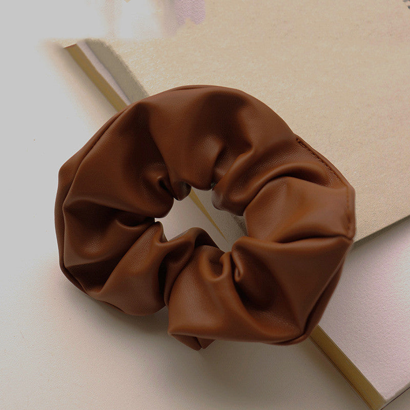 Fashion Handmade Leather Accessory Hair Scrunchie