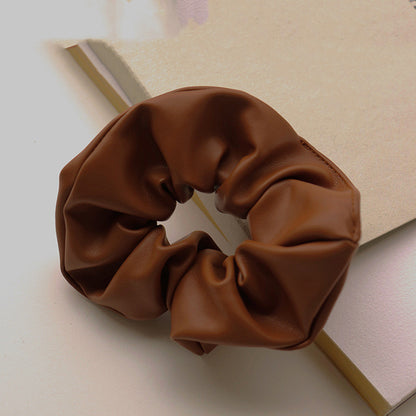 Fashion Handmade Leather Accessory Hair Scrunchie