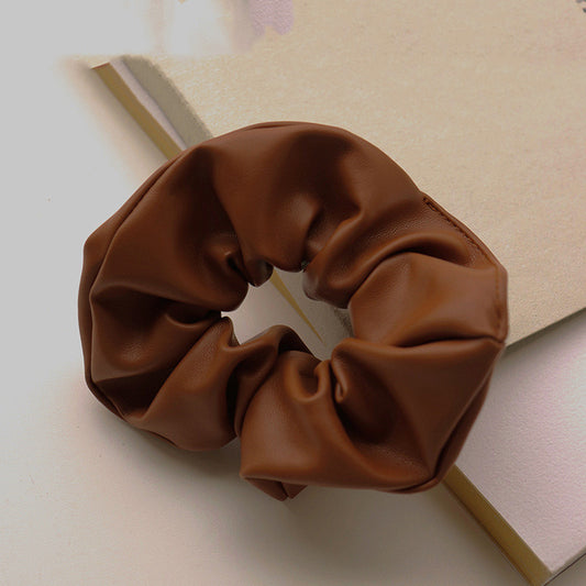 Fashion Handmade Leather Accessory Hair Scrunchie