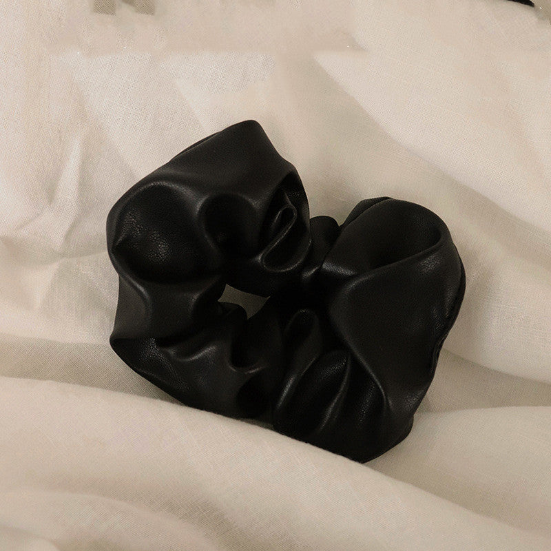 Fashion Handmade Leather Accessory Hair Scrunchie