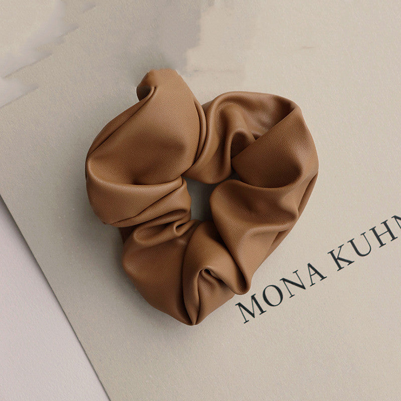 Fashion Handmade Leather Accessory Hair Scrunchie