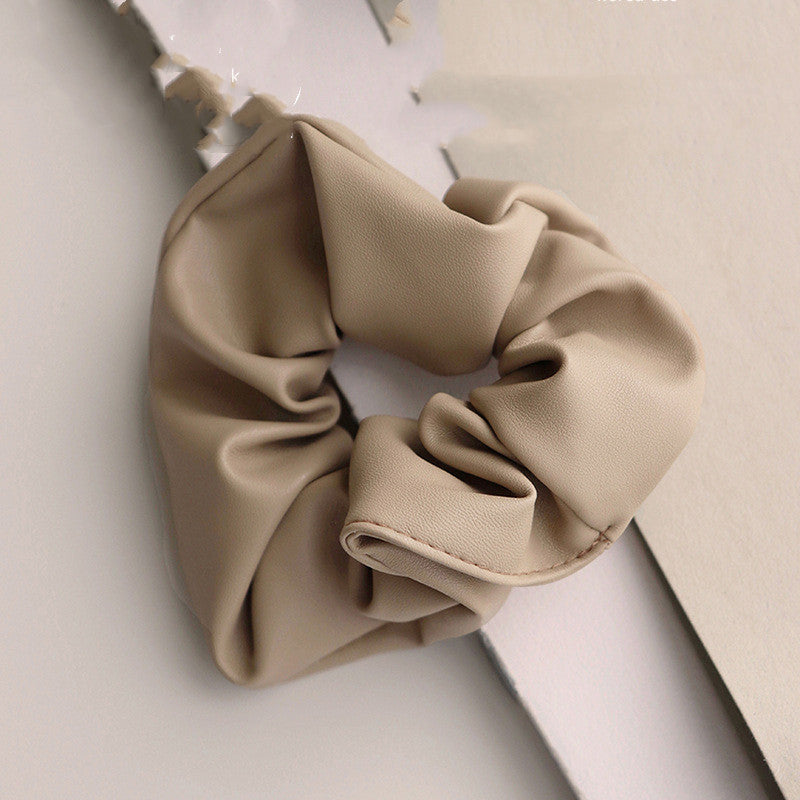 Fashion Handmade Leather Accessory Hair Scrunchie