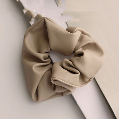 Fashion Handmade Leather Accessory Hair Scrunchie
