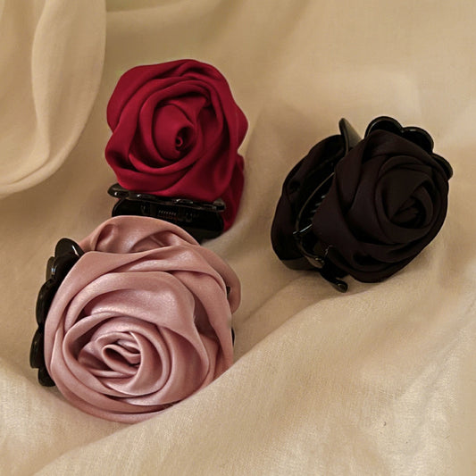 Vintage Rose Hair Clip Medium Hair
