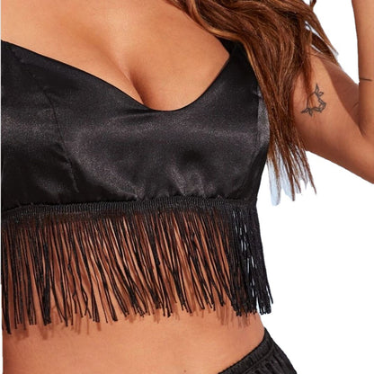 Cami Short Fringe Hem Nightwear Fashion Homedress