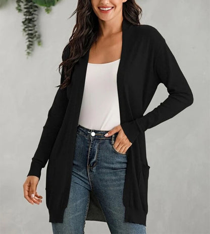Long-Sleeve Knitted Cardigan