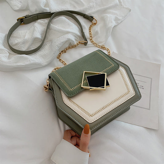 Matte leather shoulder bag