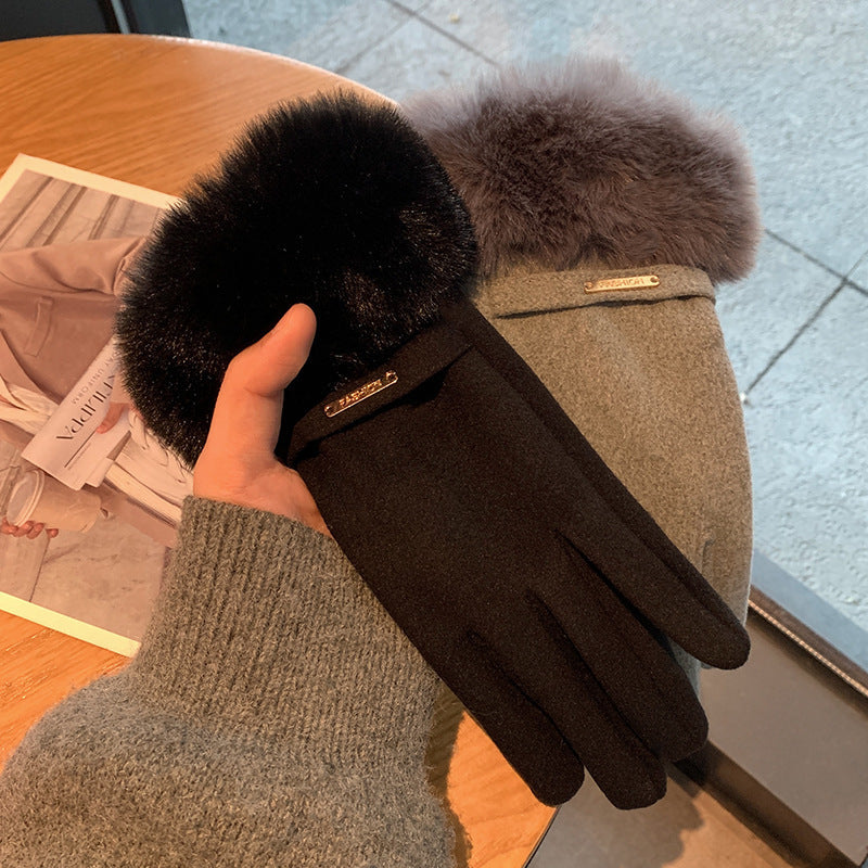 Touch Screen Fleece-Lined Winter Gloves