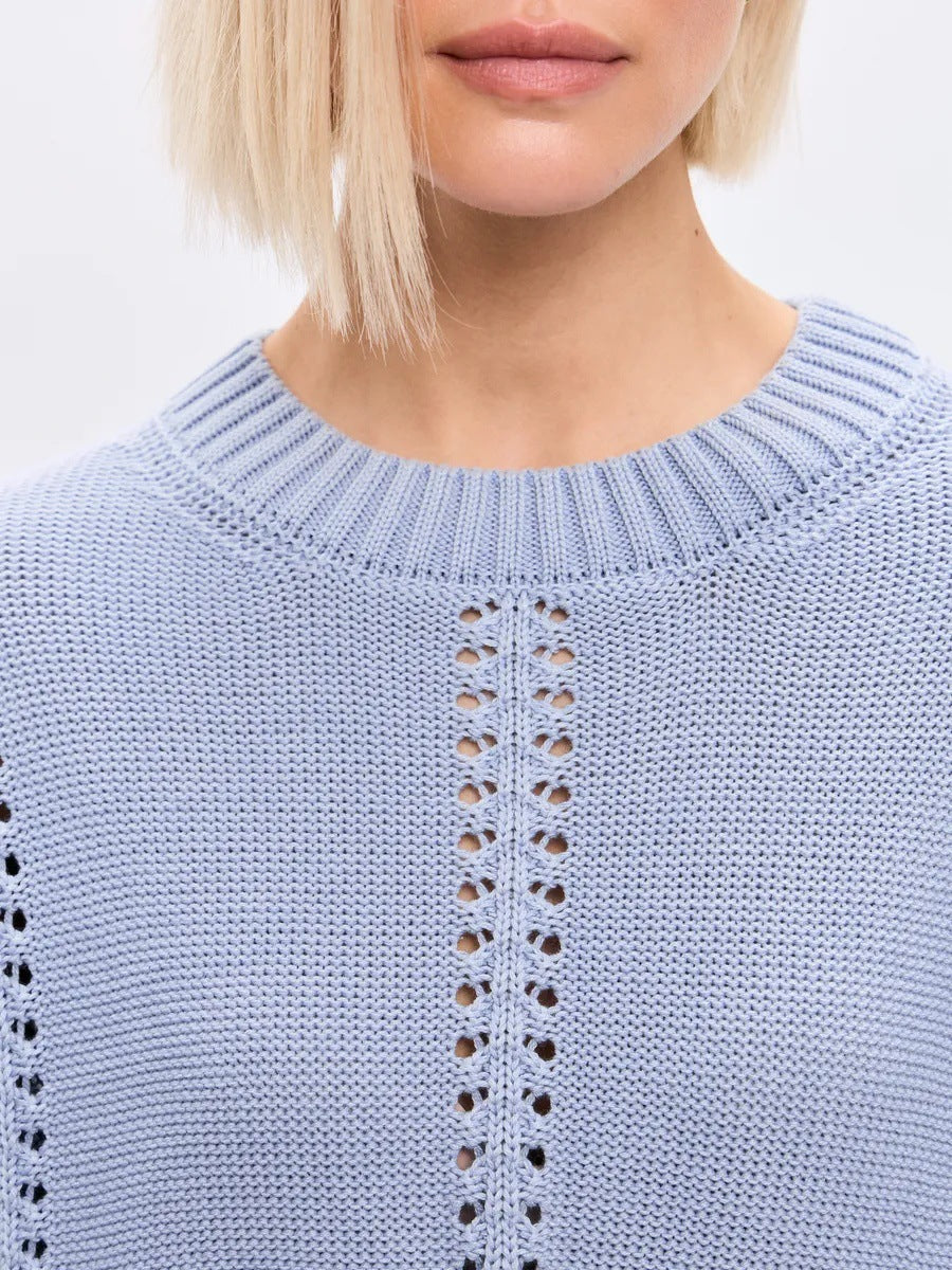 Loose Round Neck Sweater Casual Idle Style Knit
