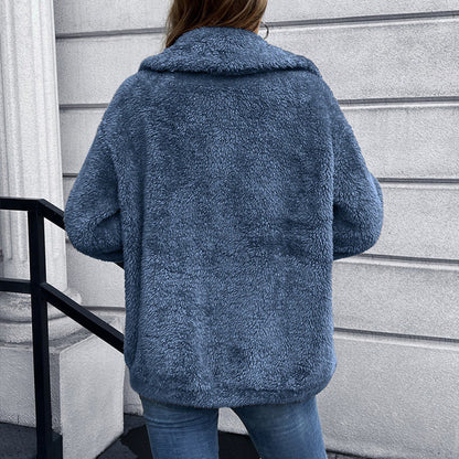 European And American Double Sided Plush Short Jacket