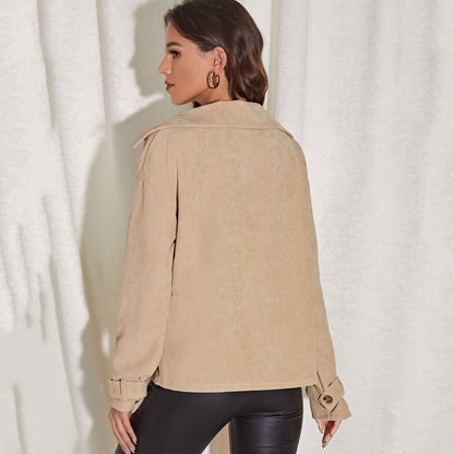 Corduroy Casual Short Coat Jacket Loose Casual