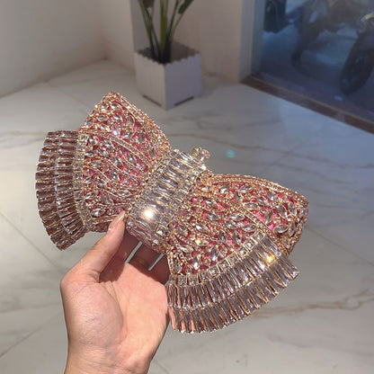 Fashion Metal Bow Clutch Stylish