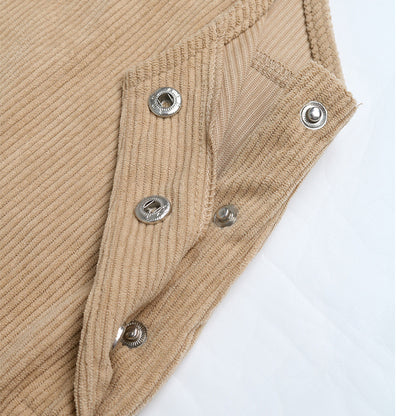 European & American Style Solid Color Casual Suspender Skirt