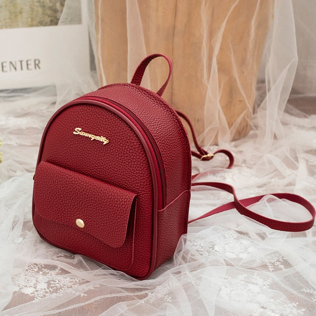 Small Shoulder Backpack Letter