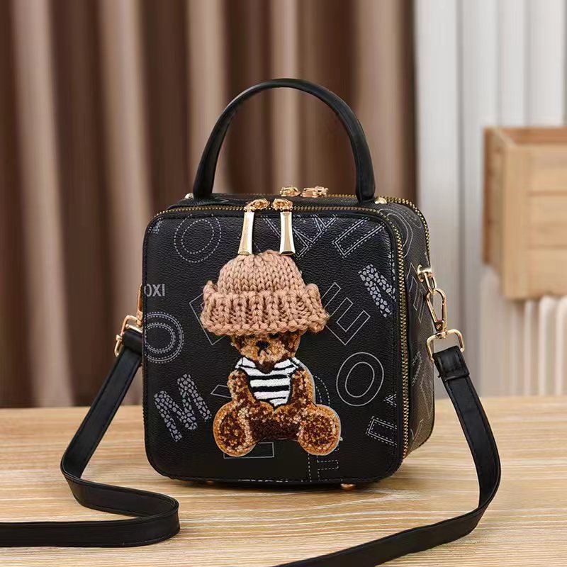 Fashion Bear Box Bag Portable Shoulder