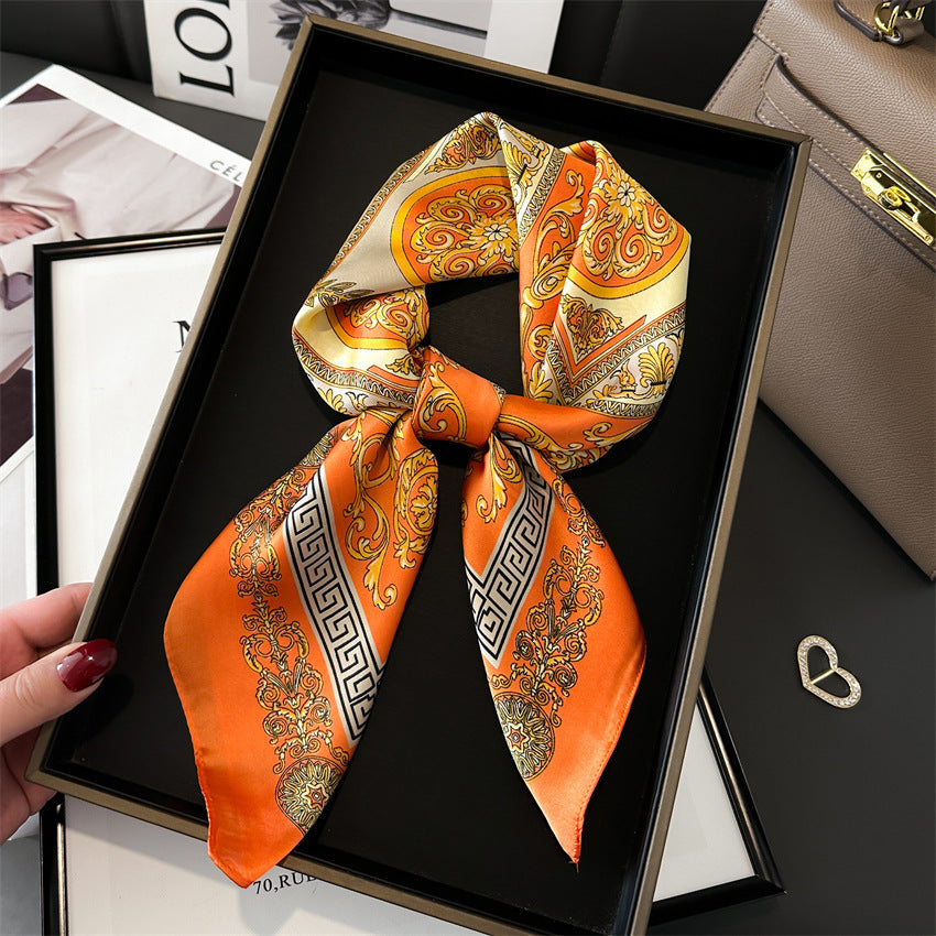 Light Luxury Silk Scarf – 70cm Elegant
