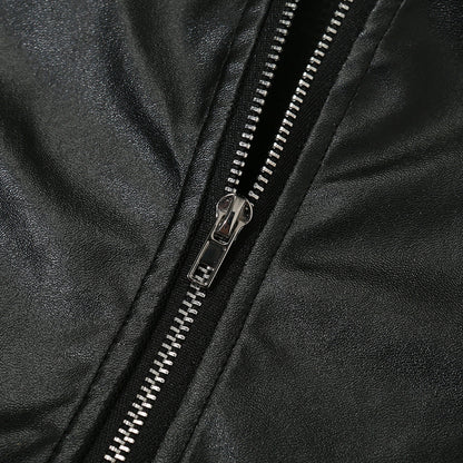 One-Shoulder Mesh Top  Puff Sleeve Stitching