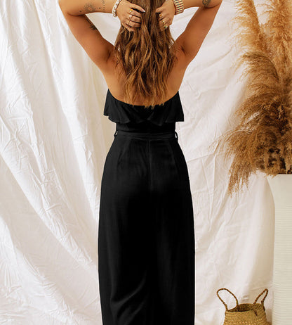 Off-Shoulder Jumpsuit Simple Elegant One-Piece