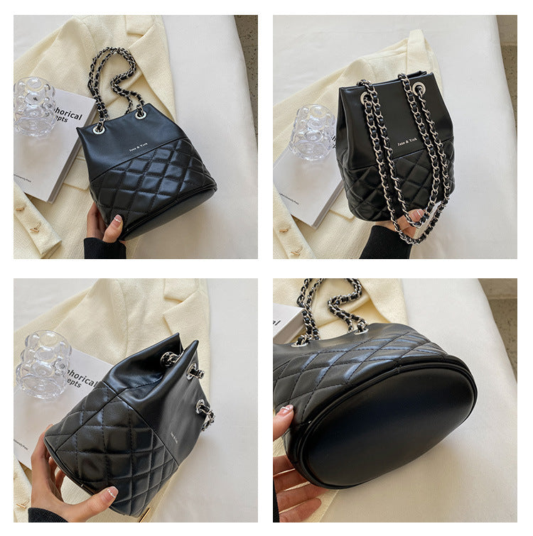 One-Shoulder Bucket Crossbody Bag
