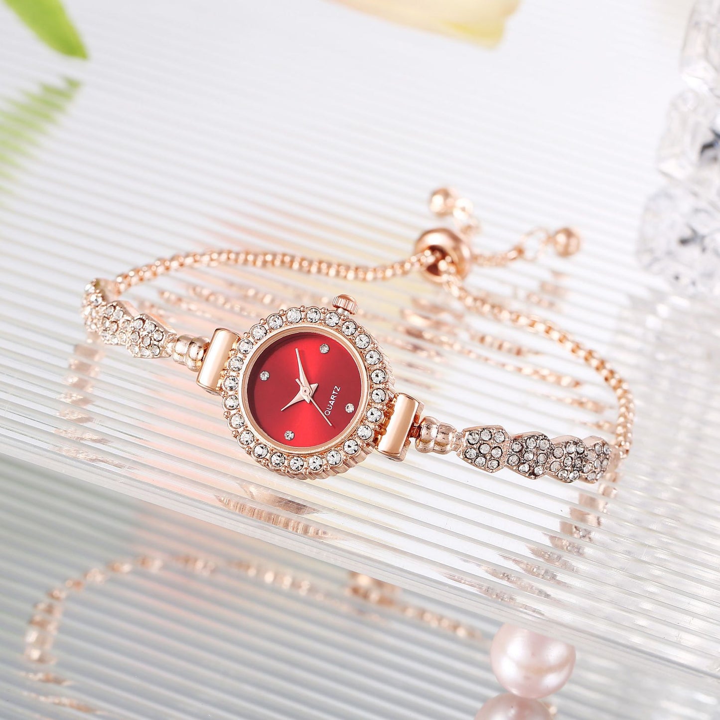 Luxury Gold Watch Fine Strap Bracelet Style Ladies