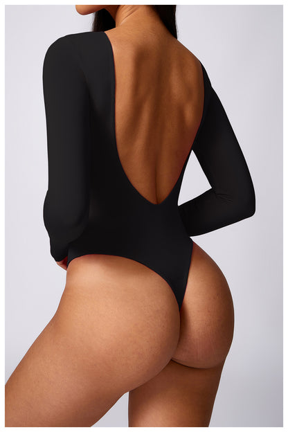 Women's Corset Long Sleeve Yoga Bodysuit