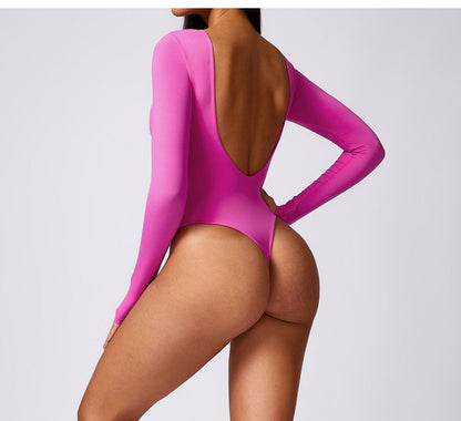 Women's Corset Long Sleeve Yoga Bodysuit